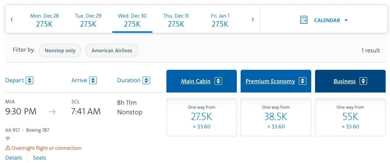 American Airlines Boeing 777 Business Class Award Availability