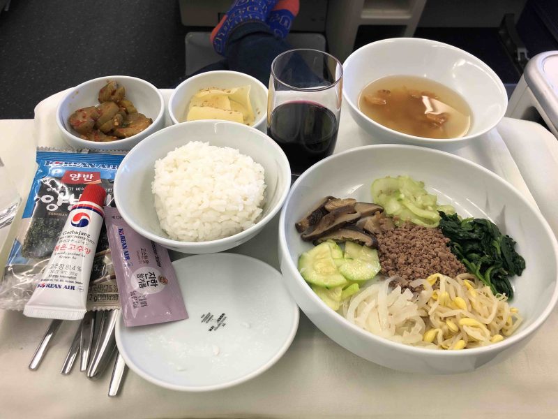 Korean Air Business Class Bibimbap Korean Air Business Class