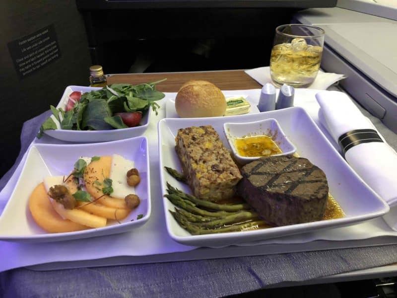 American Airlines 777 Business Class Meal american airlines boeing 777 business class