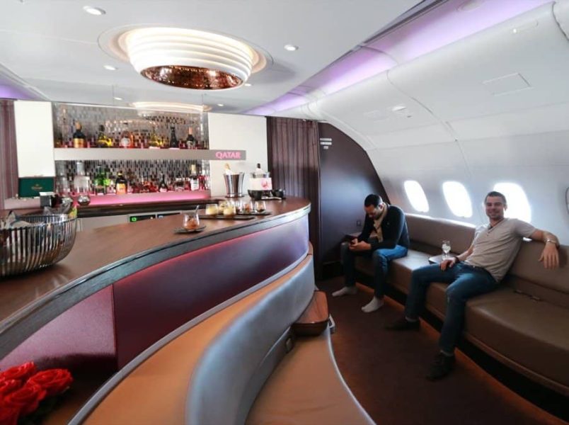 Qatar A380 Onboard Lounge