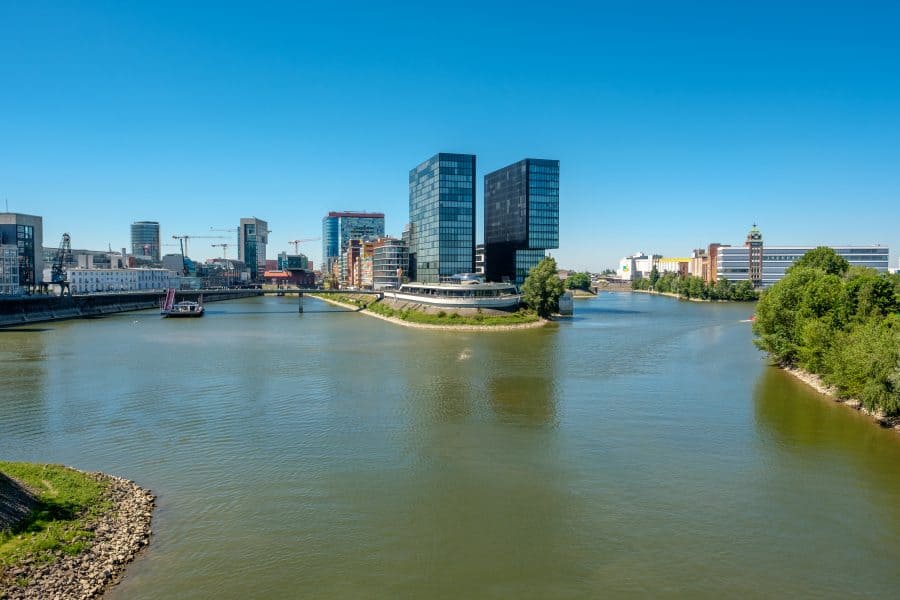 dusseldorf city cityscape rhine with river 2021 08 26 16 19 09 utc world of hyatt business card