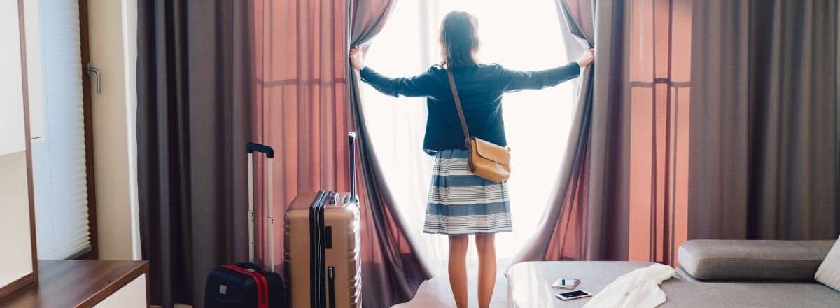 Girl staying at a hotel hilton status match