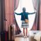Girl staying at a hotel hilton status match