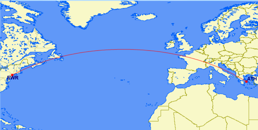 EWR ATH Emirates Aeroplan Award